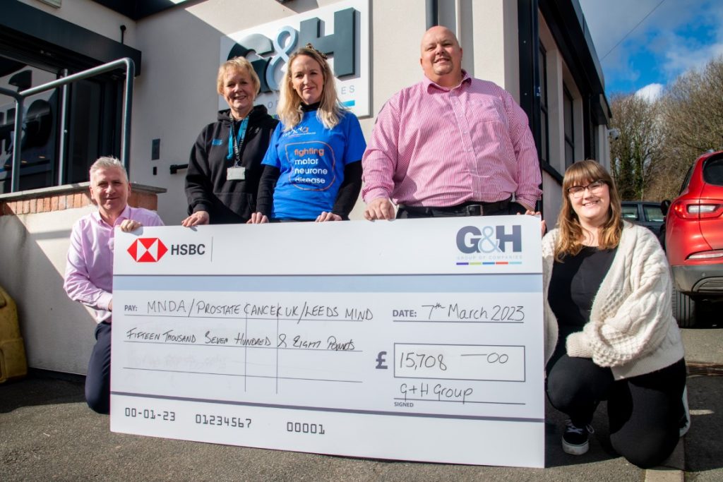 G&H Group presents charities with £15,000 after reaching fundraising target two months early